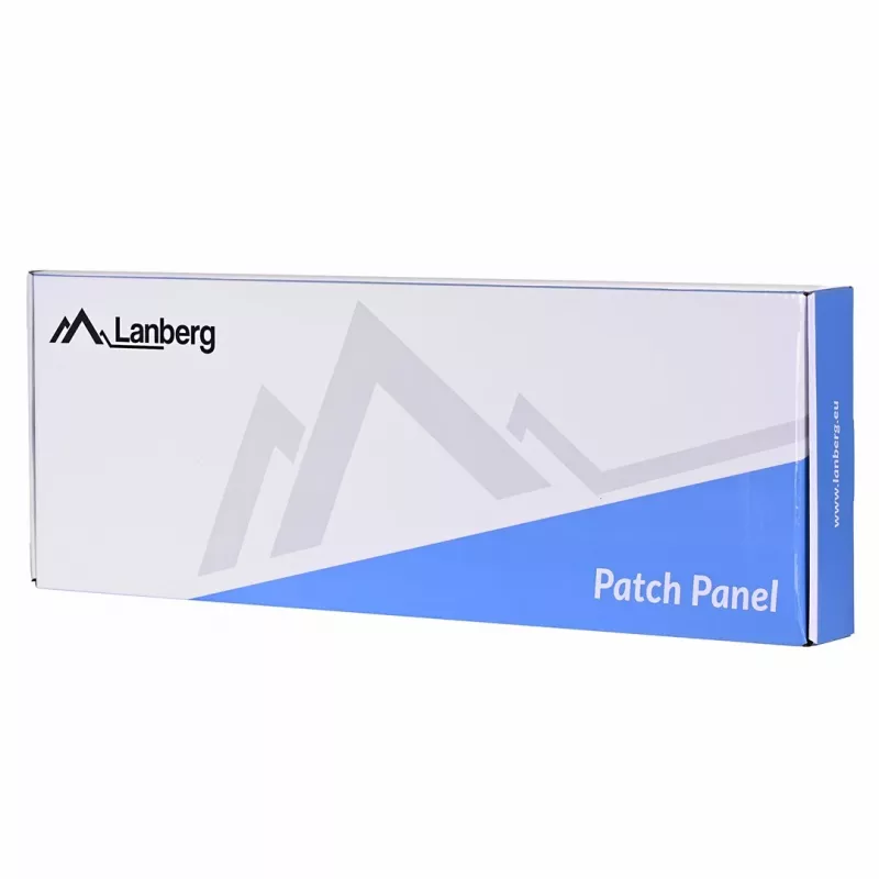 Patch panel 1U LANBERG PPKS-1124-B, 24 porti, 1U, ABS, melns, 482.6×44.5×154 mm