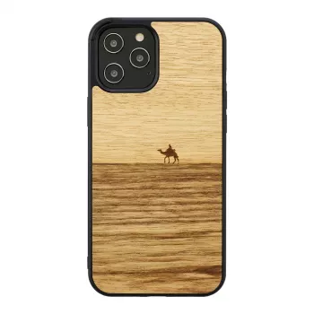 man and wood maciņš iPhone 12 Pro Max Terra Melns — aizsargājošs aizmugures vāciņš