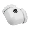Adapteris 90° BitsPower 16mm AD cietajai caurulei uz 16mm AD cieto cauruli, balts