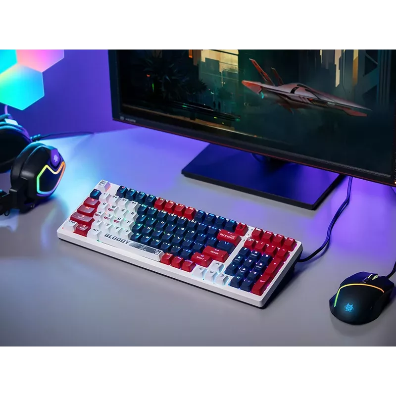 Spēļu pele A4Tech Bloody S98 USB Sports Navy ar BLMS Red Plus slēdžiem