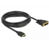 Video kabeļa adapteris DeLOCK 85655 3m HDMI Type A DVI Melns