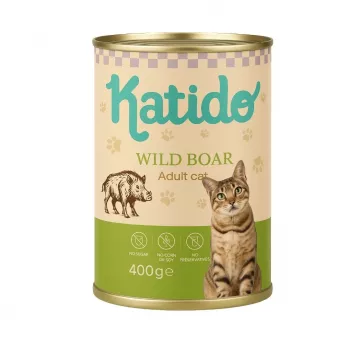 KATIDO Mežacūka - mitrā kaķu barība - 400g