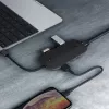 Klēpjdatora dokstacija AUKEY CB-C71 — 3x USB‑C (USB 3.2 Gen1), HDMI, RJ‑45, MicroSD, USB PD 100W, 0,15 m kabelis, melna