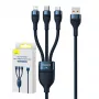 USB kabelis Baseus CASS030003 1,2 m USB A USB C/Micro USB-A/Lightning zils