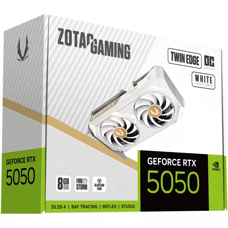 ZOTAC GAMING GeForce RTX 5050 Twin Edge OC 8GB GDDR6 White Graphics Card