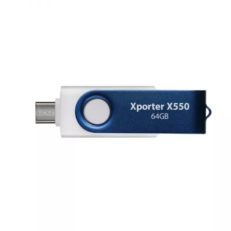 USB zibatmiņa Patriot Memory 64GB Dual USB A+C PS64GX550AAD balta zila