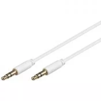 Wentronic Goobay 3,5 mm ligzdas savienojuma kabelis, balts, 2 m - 3,5 mm ligzdas spraudnis (3 kontaktu, stereo) > 3,5 mm ligzdas spraudnis (3 kontaktu, stereo) (69113)