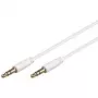 Wentronic Goobay 3,5 mm ligzdas savienojuma kabelis, balts, 2 m - 3,5 mm ligzdas spraudnis (3 kontaktu, stereo) > 3,5 mm ligzdas spraudnis (3 kontaktu, stereo) (69113)