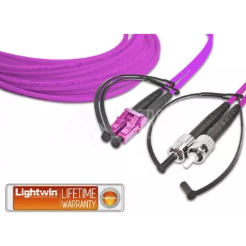 Lightwin LDP-50 LC-ST 2.0 OM4 optisko šķiedru kabelis 2 m violets (LDP-50 LC-ST 2.0 OM4)