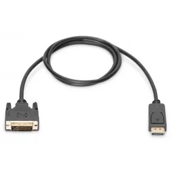 ASM AK-340301-030-S ASSMANN kabelis Displayport 1.1a ar fiksatoriem Tips DP/DVI-D (24+1) M/M Melns 3m