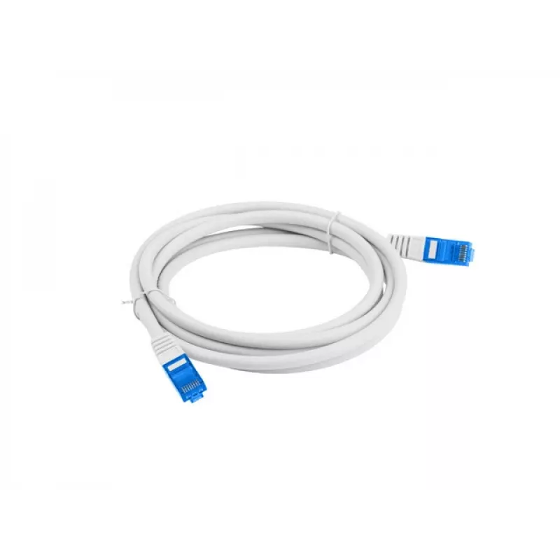 LANBERG tīkla kabelis RJ-45 uz RJ-45 S/FTP PCF6A-10CC-0050-S, 0,5 m, CCA vadītājs, 500 MHz, LSZH, pelēks