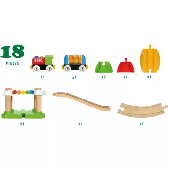 Rotaļu vilciens Ravensburger BRIO — daudzkrāsains vecumam no 1,5 līdz 99 gadiem