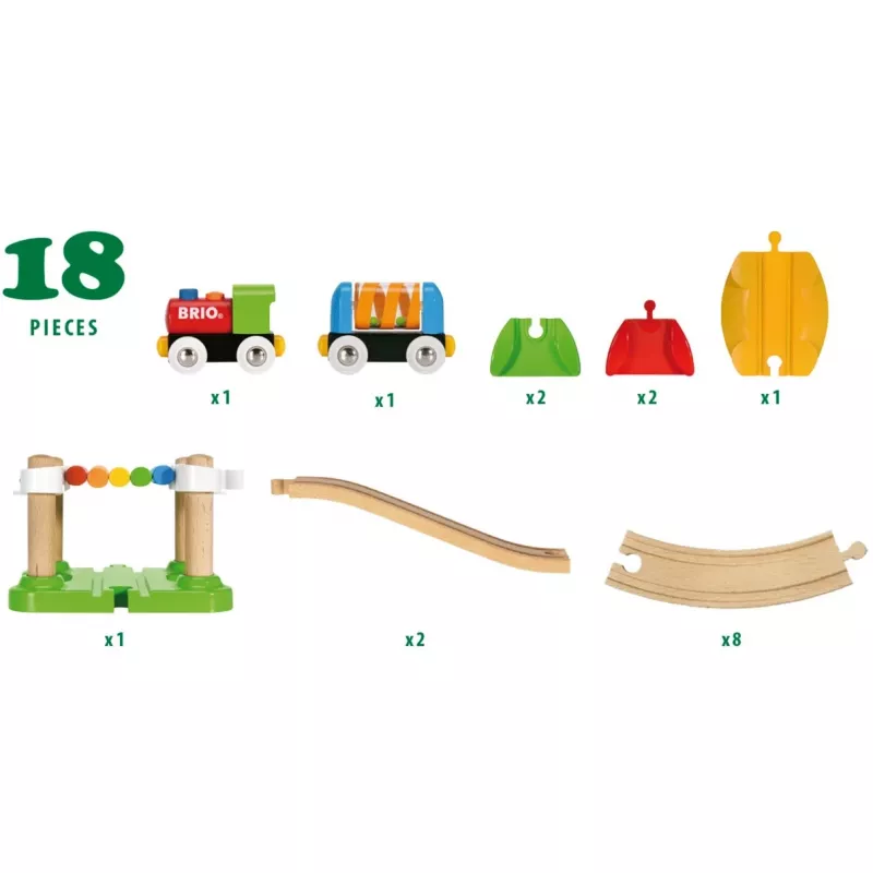 Rotaļu vilciens Ravensburger BRIO — daudzkrāsains vecumam no 1,5 līdz 99 gadiem