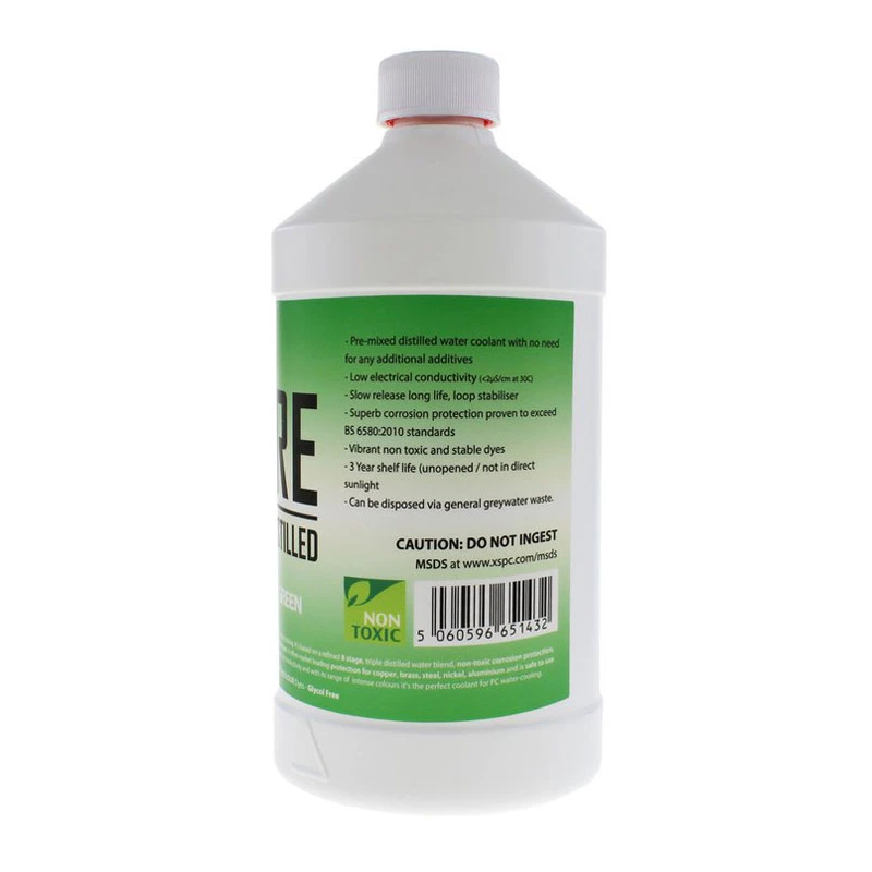Dzesēšanas šķidrums XSPC Pure Coolant 1 L, zaļš, UV-reaktīvs, PC šķidruma dzesēšanas sistēmām