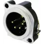 Neutrik NC4MBH - XLR - melns - bronza - misiņš - metāls - poliamīds - tērauds - cinks - misiņš - IP40 - 1,5 V (NC4MBH)