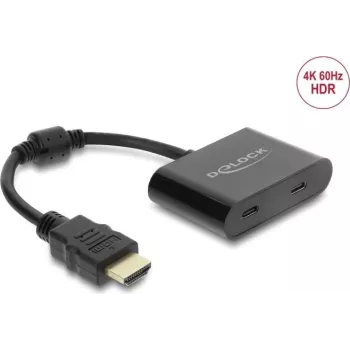 Adapteris HDMI vīrišķā savienotāja uz USB Type‑C sievišķo ligzdu DELOCK 63000, DisplayPort Alt Mode, 4K 60 Hz