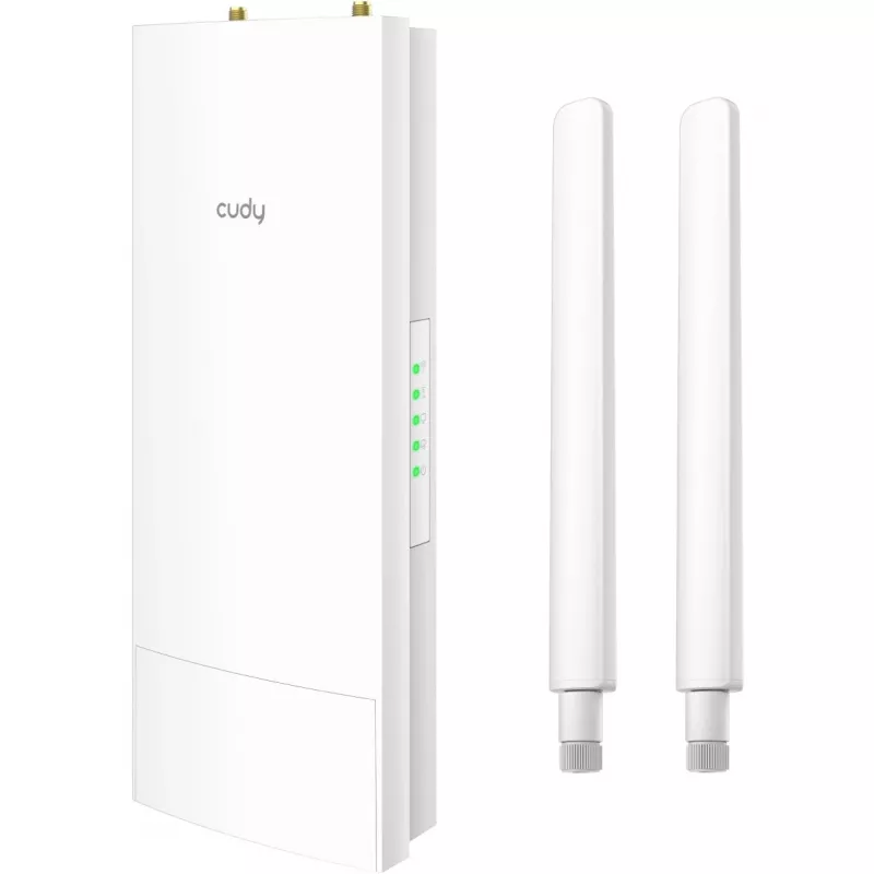 Piekļuves punkts Cudy AP1300 Outdoor — divjoslu 2.4/5 GHz, 300/867 Mbit/s, IP65, PoE, 2 ārējās RP‑SMA antenas