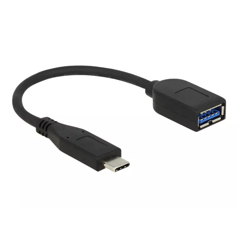 USB kabelis DeLOCK USB 3.1 Gen 2 Type-C/Typ-A 0,1 m melns