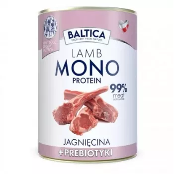 BALTICA Nutraceutic Monoproteīna Jēra gaļa ar prebiotikām - mitrā suņu barība - 400g