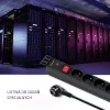 Qoltec 53996 Strāvas sadalītājs RACK 19 | 1U | 16A | PDU | 8xFRENCH | 2m