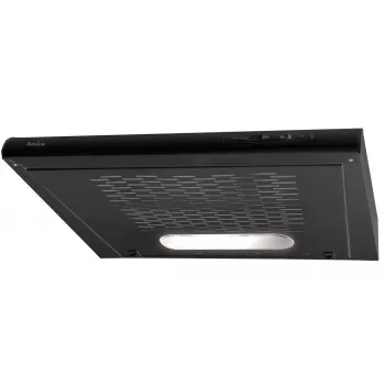 Iebūvējamā tvaika nosūcēja pārsegs AMICA OSC6212B, 600 mm, maks. izsūkšana 163 m³/h, alumīnija tauku filtrs, LED, 3 ātrumi
