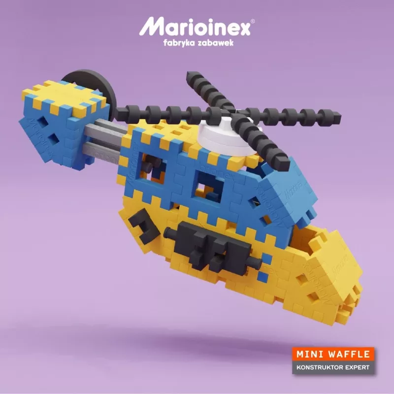 Rotaļu konstruktors Marioinex Mini Waffle Constructor — 141 gab., daudzkrāsains, no 5 gadu vecuma