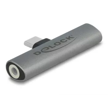 DeLOCK 64186 kabeļa adapteris USB Type-C USB Type-C + 3.5mm pelēks