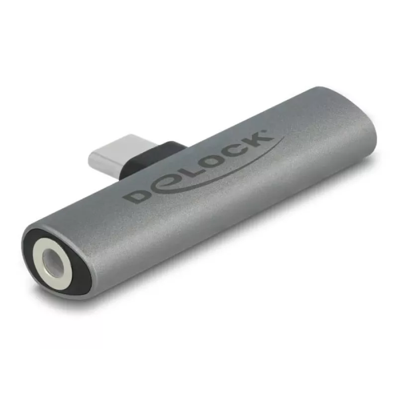 DeLOCK 64186 kabeļa adapteris USB Type-C USB Type-C + 3.5mm pelēks