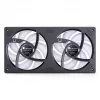 Jonsbo ZB-240BR 120 mm reversās lāpstiņas ARGB PWM 2 gab. korpusa ventilatori - melni