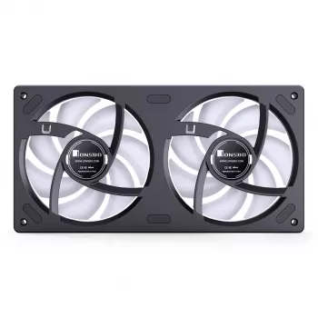Jonsbo ZB-240BR 120 mm reversās lāpstiņas ARGB PWM 2 gab. korpusa ventilatori - melni
