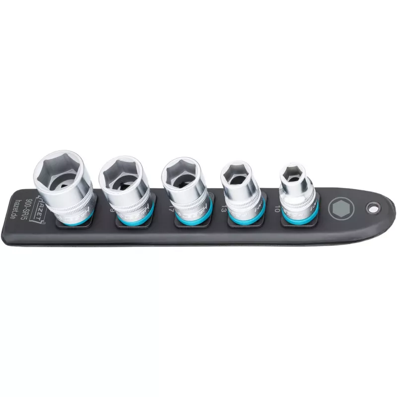 Hazet 900-SR/5 1/2 inch piedziņas heksagonālo uzmavu komplekts SW 10–22, 5 gab.