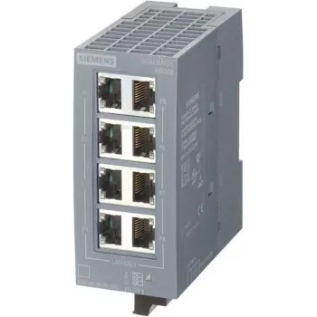 Nepārvaldāms rūpnieciskais slēdzis Siemens SCALANCE XB008, 8 Ethernet pieslēgvietas, 100 Mbps, modelis 6GK5008-0BA00-1AB2