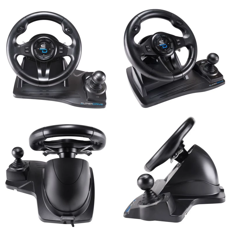 Subsonic SA5596-NG spēļu kontrolieris melns USB stūre pedāļi 270°