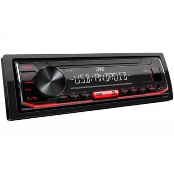 Automašīnas digitālais multivides uztvērējs JVC KD-X162 1 DIN, 200 W, 24 bitu DAC, FLAC/MP3/WAV/WMA, priekšējais USB Type-A, 3,5 mm, LCD 2 rindiņas, Melns