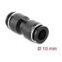 Pneimatiskais savienotājs DELOCK 10 mm taisns, iekšējā vītne, metāls/plastmasa, 43.5 mm, melns