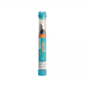 Micro USB kabelis Devia Tube 5V 2.1A 1M Melns – Micro-USB uzlādes un datu kabelis, 1 m, 5 V/2,1 A