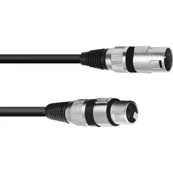 XLR kabelis Omnitronic 3022075B — 1x XLR tēviņa uz 1x XLR sievišķo, 0,2 m