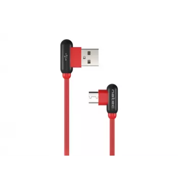 USB kabelis NATEC NKA-1201 USB 2.0 1m USB A USB C Melns Sarkans