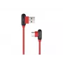 USB kabelis NATEC NKA-1201 USB 2.0 1m USB A USB C Melns Sarkans