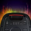 Portatīvs skaļrunis MANTA ATTIS SPK0802 120W, Bluetooth, vadu ieeja, uzlādējams, FM, LED gaismas