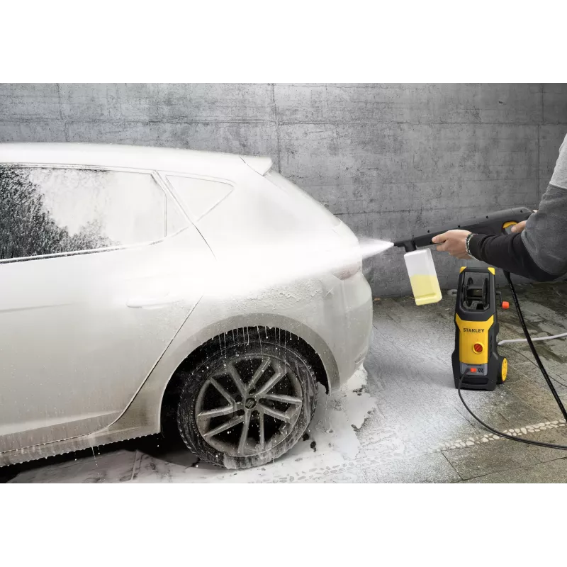 Augstspiediena mazgātājs STANLEY SXPW16E — stāvošs, 1600 W, 125 bāri, 420 l/h, alumīnija sūknis