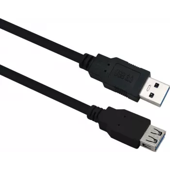 USB 3.0 pagarinātāja kabelis helos 288351, 2,0 m, melns, vīriešu-sieviešu