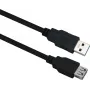 USB 3.0 pagarinātāja kabelis helos 288351, 2,0 m, melns, vīriešu-sieviešu