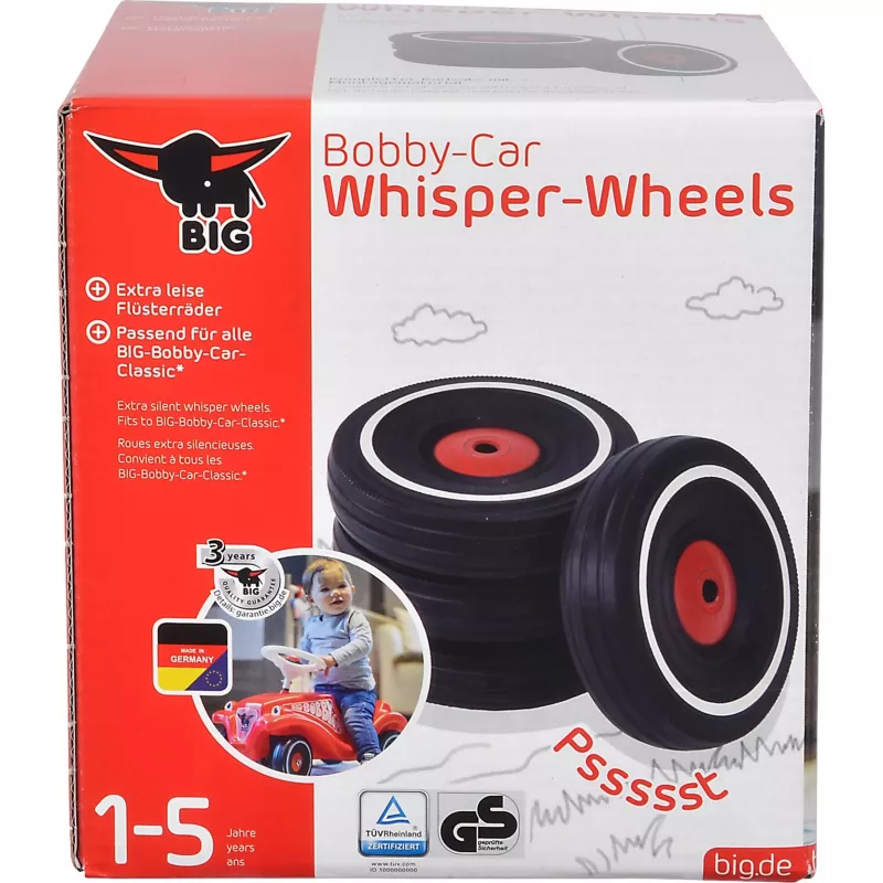 Simba-Dickie BIG Bobby-Car Whisper Wheels braucamās rotaļu mašīnas kluso riteņu komplekts