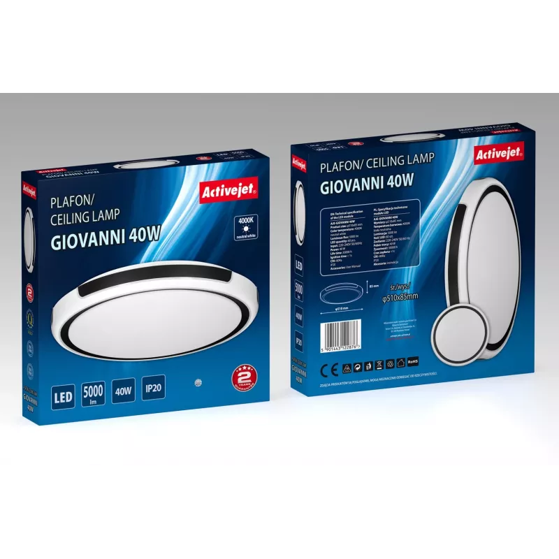 Activejet AJE-GIOVANNI LED griestu lampa 40W