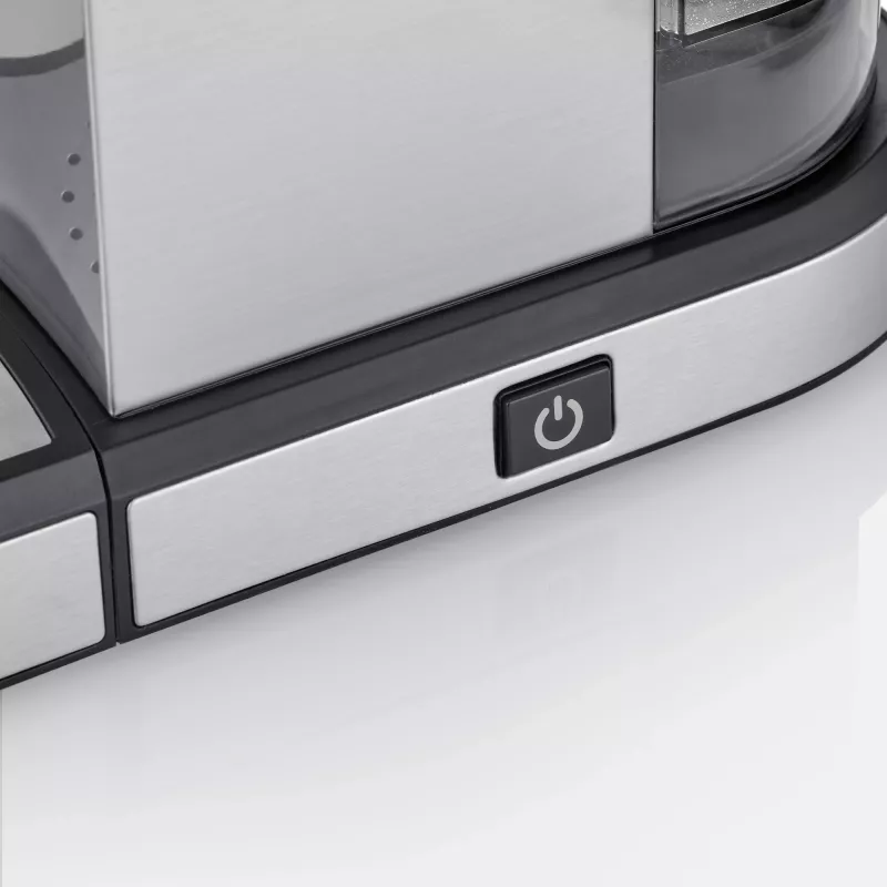 Espresso automāts SEVERIN Newspresa KA 5997 — pusautomātisks, 1 L ūdens tvertne, 1350 W, maltas kafijas iepilde, melns/matēts tērauds/hroms