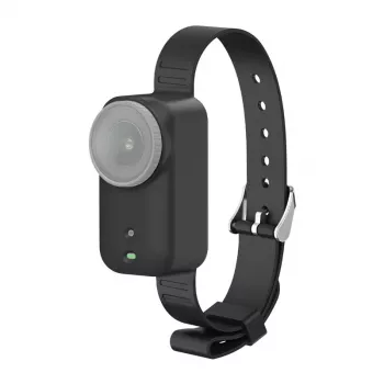 Silikona siksniņa / mājdzīvnieka kaklasiksna Puluz DJI Osmo Nano (melna)