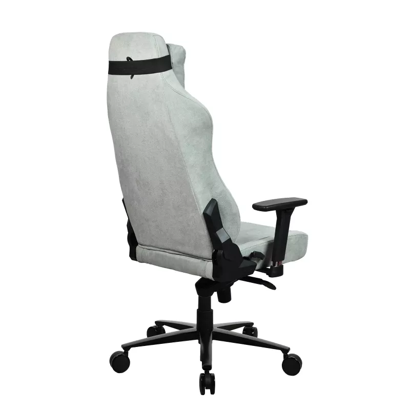 Spēļu krēsls Arozzi Vernazza SoftFabric Pearl zaļa — ergonomisks spēļu sēdeklis, mīksts audums