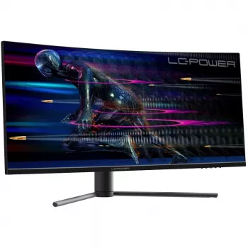 LC-Power LC-M34-UWQHD-165-C datora monitors 86,4 cm (34 inch) 3440 x 1440 pikseļi UltraWide Quad HD melns - sarkans (LC-M34-UWQHD-165-C)