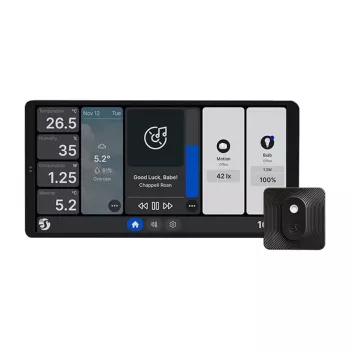 Wall Display Shelly Wall Display X2 WiFi/BLU melns ar H&T – dubultais vadības panelis